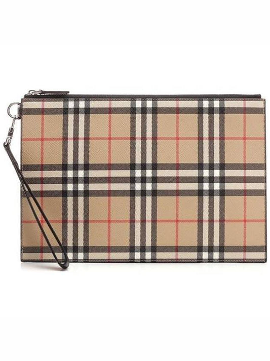 Vintage Check Clutch Bag Beige - BURBERRY - BALAAN 1