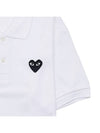 Men s Black Heart Waffen Polo Shirt AZ P1T066 051 WHITE - COMME DES GARCONS - BALAAN 7