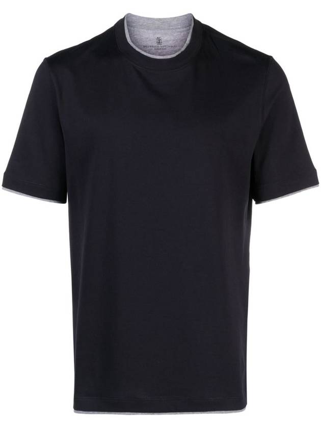 Layered Effect T-Shirt M0B137427 - BRUNELLO CUCINELLI - BALAAN 2