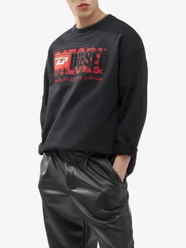 S-Baxt-N1 Sweatshirt Black - DIESEL - BALAAN 2