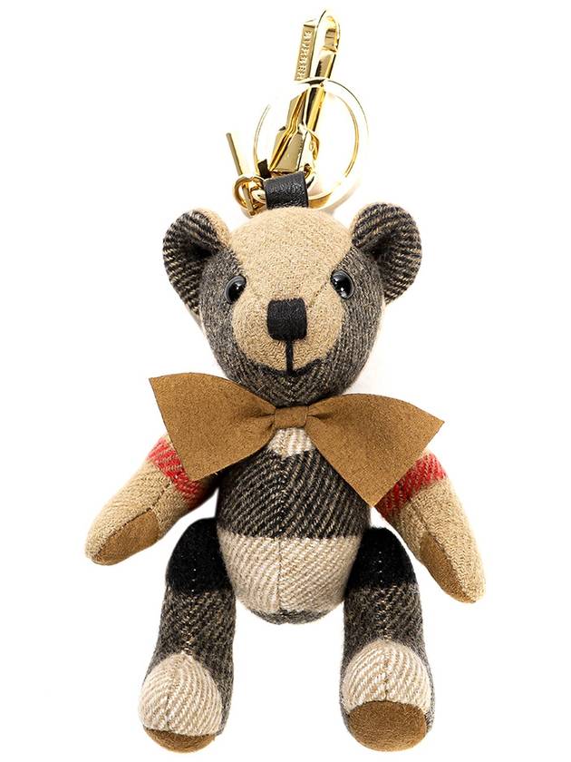 Checked Bear Keychain Beige - BURBERRY - BALAAN 2