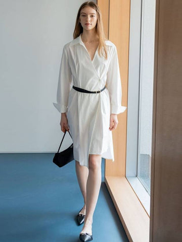 TIMELESS WHITE SHIRT DRESS P00000WV - DEFEMME - BALAAN 1