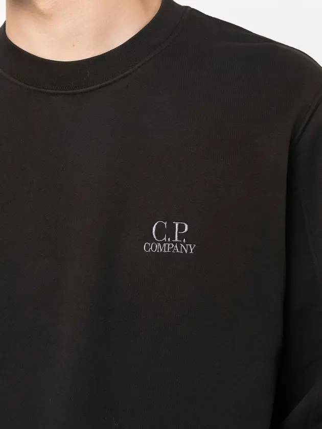 Small Logo Sweatshirt Black - CP COMPANY - BALAAN 6