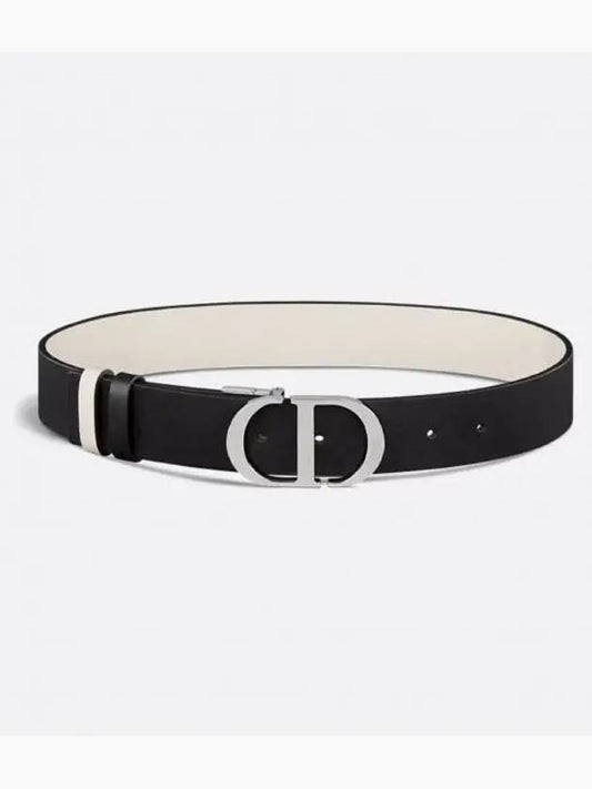 30 Montaigne Reversible Belt White Black - DIOR - BALAAN 2