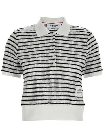 Thom Browne Striped Polo Shirt - THOM BROWNE - BALAAN 1