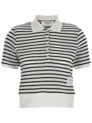 Thom Browne Striped Polo Shirt - THOM BROWNE - BALAAN 1