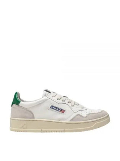 Medalist Suede Green Tab Low Top Sneakers White Beige - AUTRY - BALAAN 2