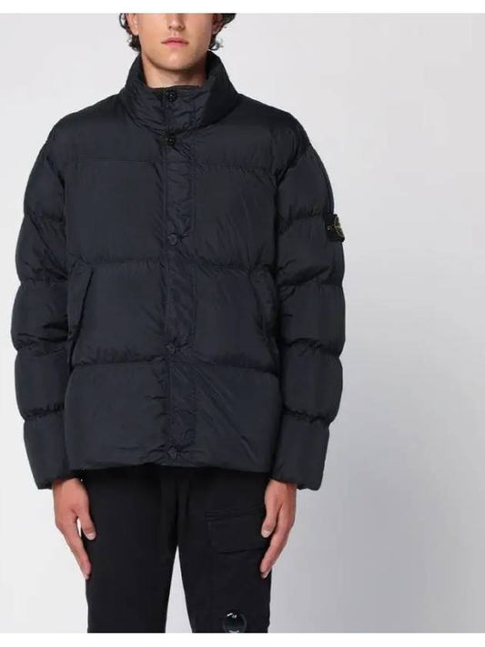 Garment Dyed Crinkle Reps Down Padding Black - STONE ISLAND - BALAAN 2