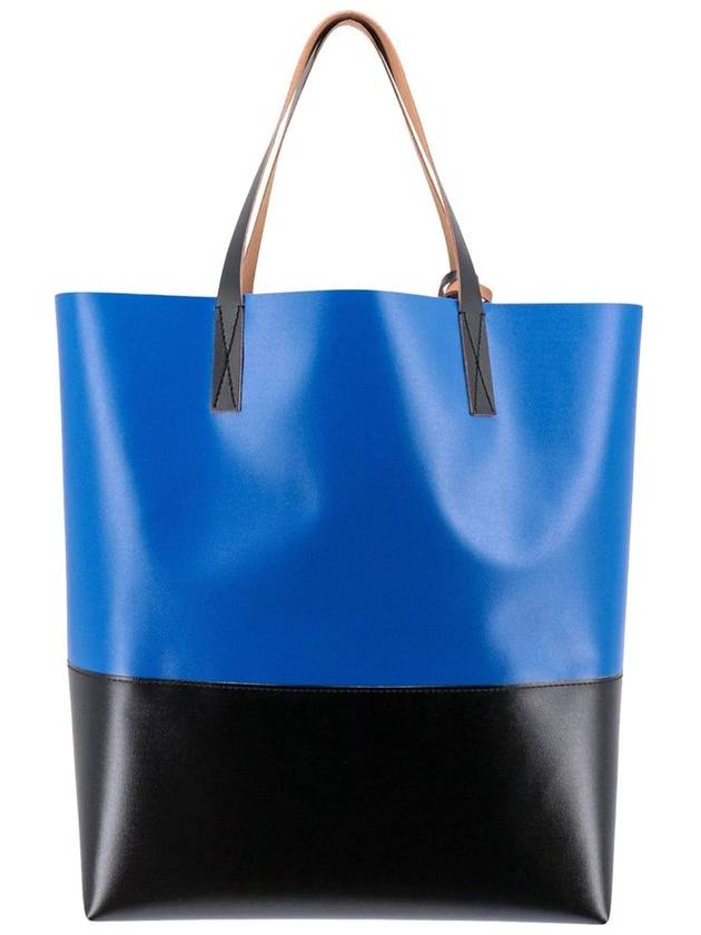 Tribeca Shopping Tote Bag Blue Black - MARNI - BALAAN 3