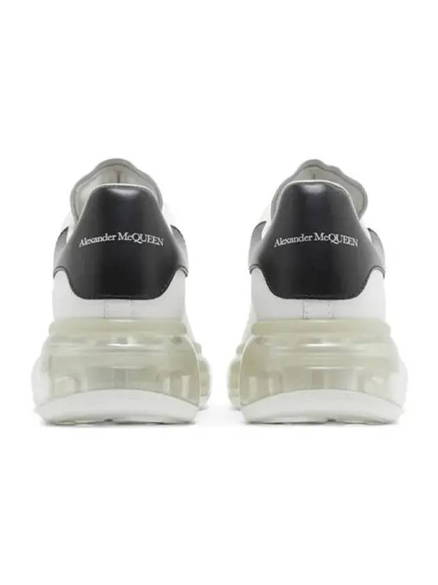 Oversized Clear Sole Low Top Sneakers Black White - ALEXANDER MCQUEEN - BALAAN 4