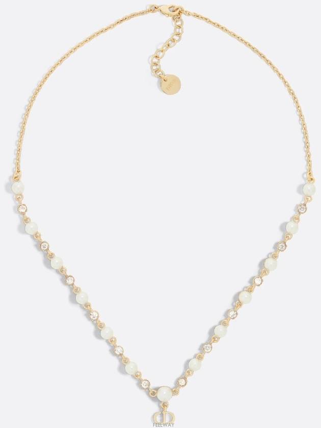 Petit CD Treasure Resin Pearl Necklace Gold - DIOR - BALAAN 2