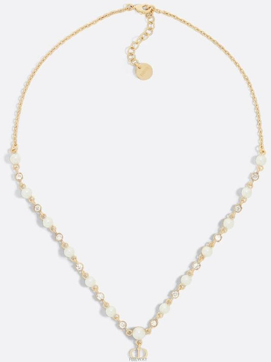 Petit CD Treasure Resin Pearl Necklace Gold - DIOR - BALAAN 2