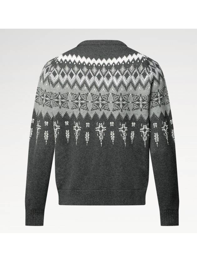 1AGJUQ Embellished Wool Cashmere Blend Pullover - LOUIS VUITTON - BALAAN 3