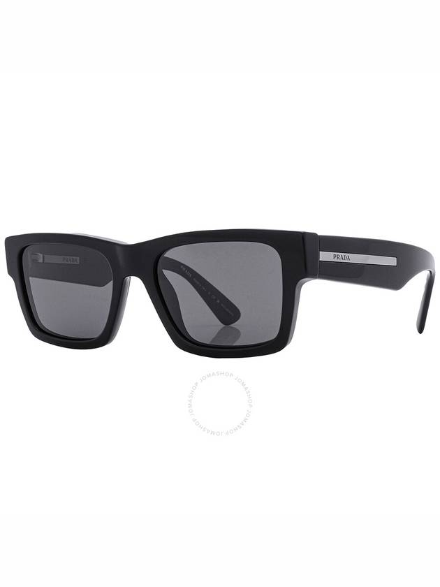 Prada Polarized Black Rectangular Men's Sunglasses PR 25ZS 1AB08G 53 - PRADA - BALAAN 3