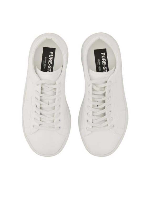 Purestar Lace-Up Low-Top Sneakers White - GOLDEN GOOSE - BALAAN 3