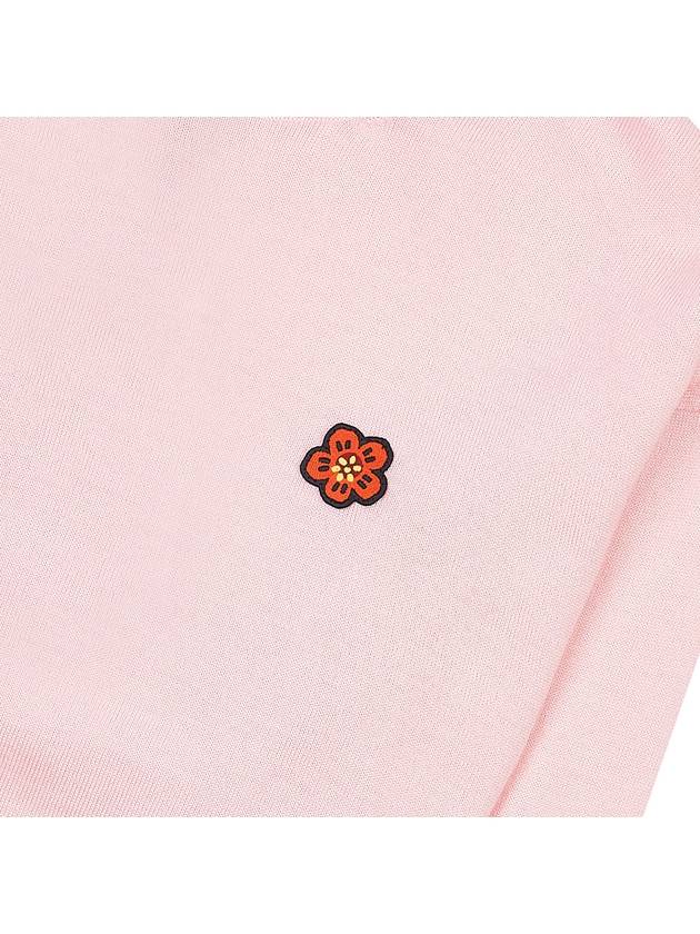 Boke Flower Logo Wool Knit Top Pink - KENZO - BALAAN 7