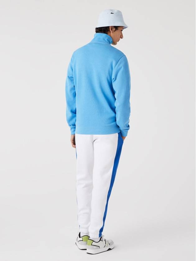 Half zipup cotton sweatshirt blue - LACOSTE - BALAAN 4