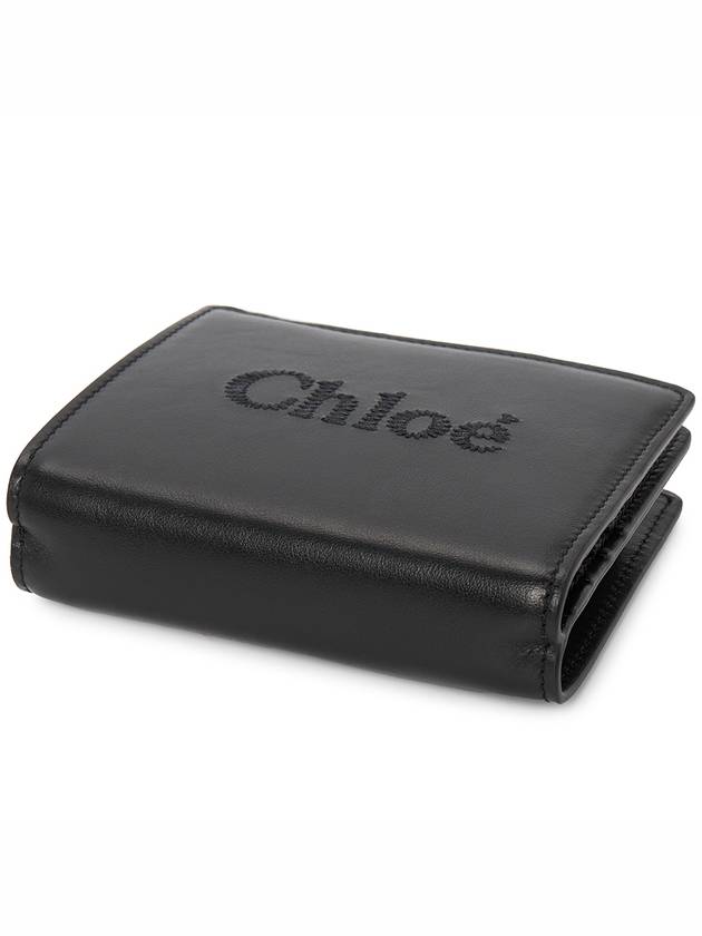 Sense Soft Leather Half Wallet Black - CHLOE - BALAAN 4