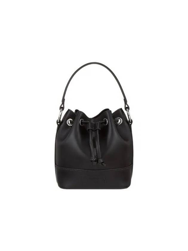 Women s embossed logo leather bucket bag black 271726 - EMPORIO ARMANI - BALAAN 1