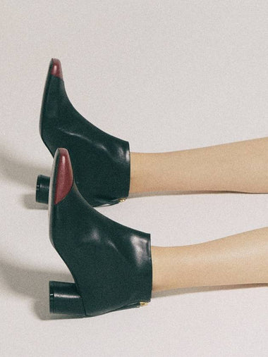 Asymmetry Ankle Boots Black Red - COMMEGEE - BALAAN 1