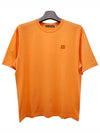 Logo Patch Cotton Short Sleeve T-Shirt Mandarin orange - ACNE STUDIOS - BALAAN 3