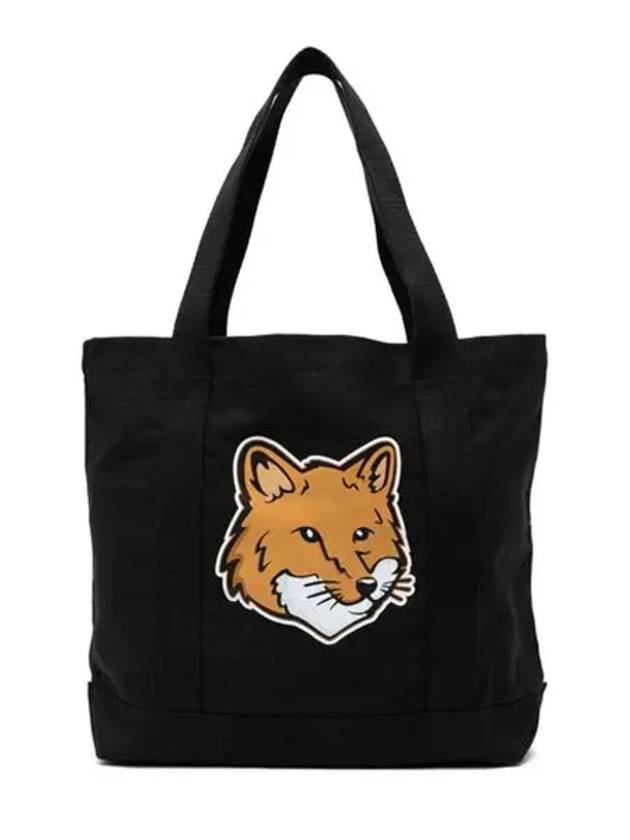 Fox Head Print Tote Bag Black - MAISON KITSUNE - BALAAN 2