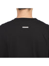 knitted insert crew neck cotton short sleeve t-shirt black - MISSONI - BALAAN 8