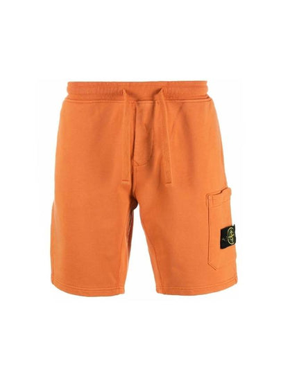 Wappen Patch Pocket Drawstring Shorts Orange - STONE ISLAND - BALAAN 2