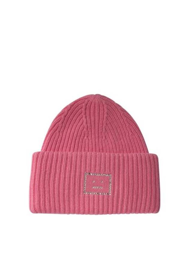 Face Applique Beanie Pink - ACNE STUDIOS - BALAAN 2