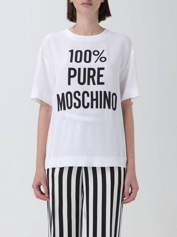 T-shirt Moschino Couture in misto viscosa con logo - MOSCHINO - BALAAN 1