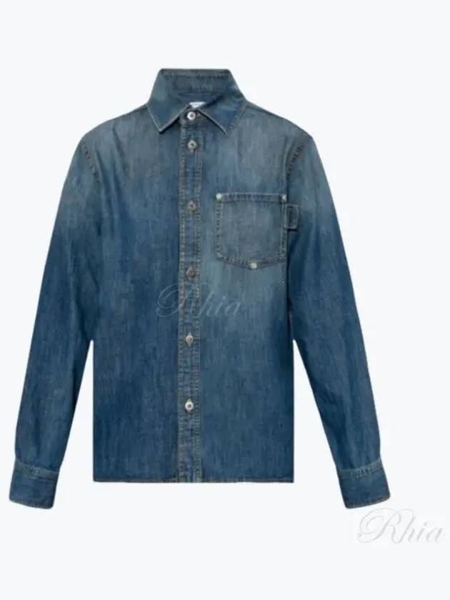 Light Washed Denim Shirt Mid Blue - BOTTEGA VENETA - BALAAN 2