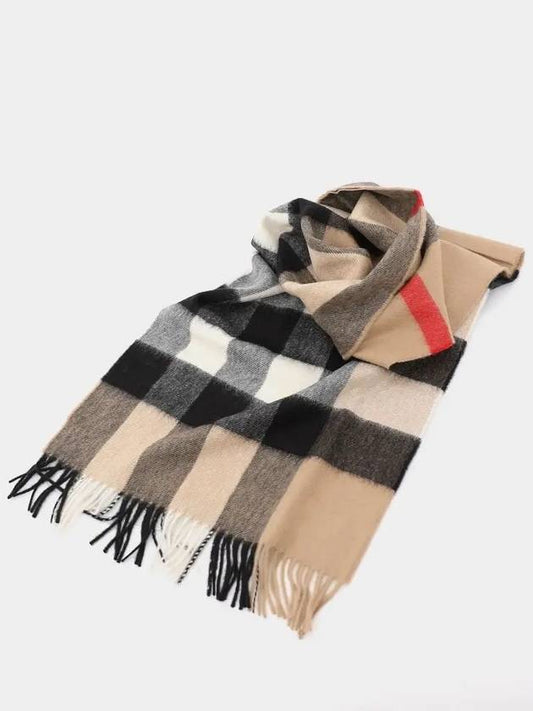 Classic Check Cashmere Muffler Beige - BURBERRY - BALAAN 2