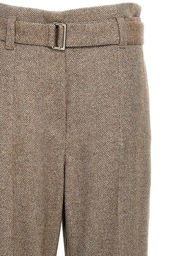 Brunello Cucinelli Beige Wool Pants - BRUNELLO CUCINELLI - BALAAN 1