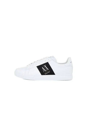 Men s Logo Patch Mesh Tongue Sneakers White 270532 - ARMANI EXCHANGE - BALAAN 1