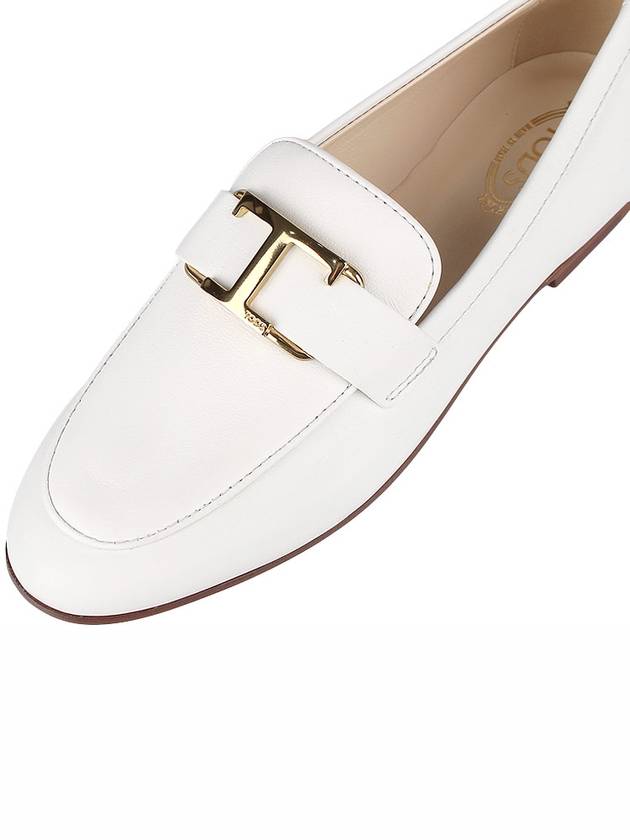 T Timeless Leather Loafers White - TOD'S - BALAAN 8