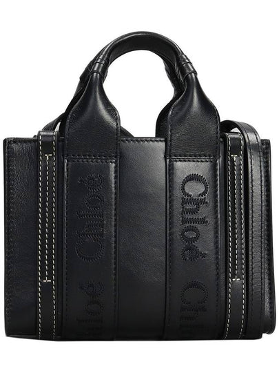 Woody Leather Mini Tote Bag Black - CHLOE - BALAAN 2