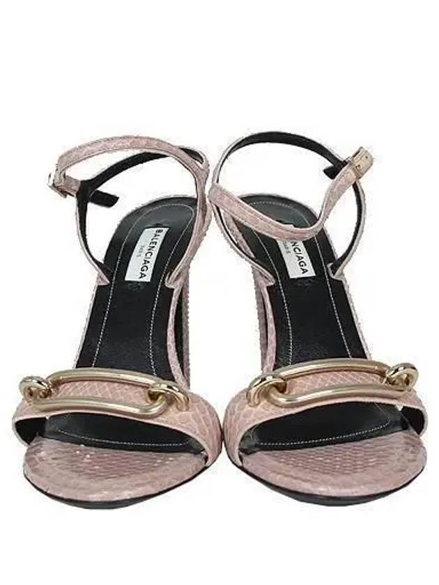 Pink python leather women s sandals shoes No 245 250 - BALENCIAGA - BALAAN 2