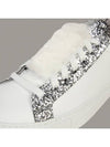 Joshua Sanders Women's Fur Glitter Sneakers 10166GFW WHITE JSS013 - JOSHUA SANDERS - BALAAN 8