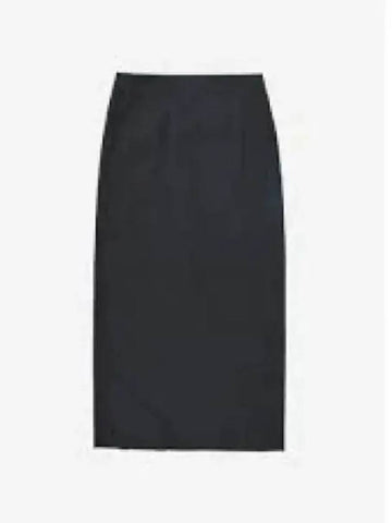 Verse Back Zipper Wool A-Line Skirt Midnight - THE ROW - BALAAN 1