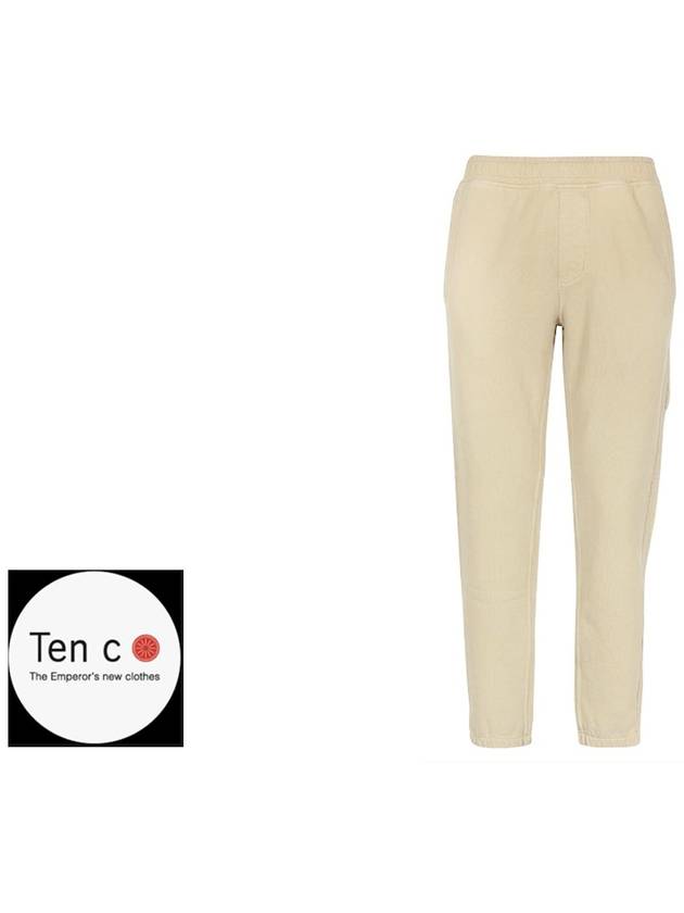 Pantalone Felpa Cotton Track Pants Light Beige - TEN C - BALAAN 3