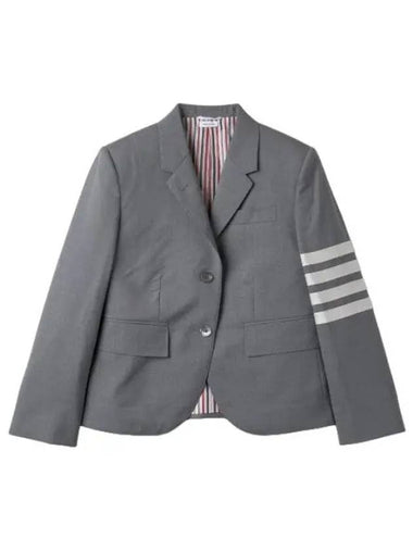 Diagonal wool jacket gray suit blazer - THOM BROWNE - BALAAN 1