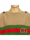 Web Interlocking GG Knit Top Camel - GUCCI - BALAAN 7