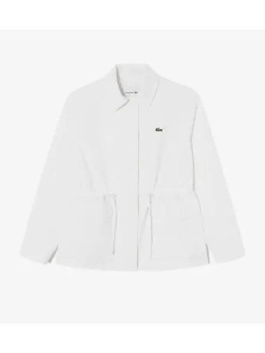 Women s Linen Safari Jumper White - LACOSTE - BALAAN 1