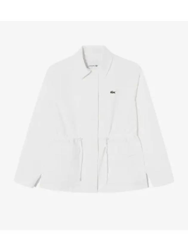 Women s Linen Safari Jumper White - LACOSTE - BALAAN 1