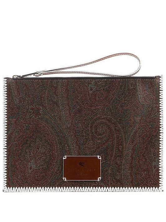 Paisley Clutch Bag Brown - ETRO - BALAAN 1