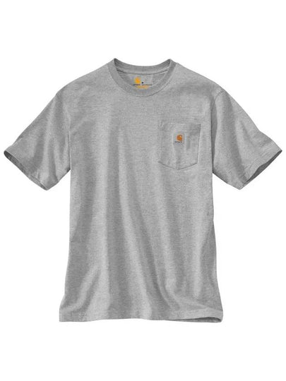 Pocket short sleeve t shirt heather gray K87 HGY - CARHARTT - BALAAN 2