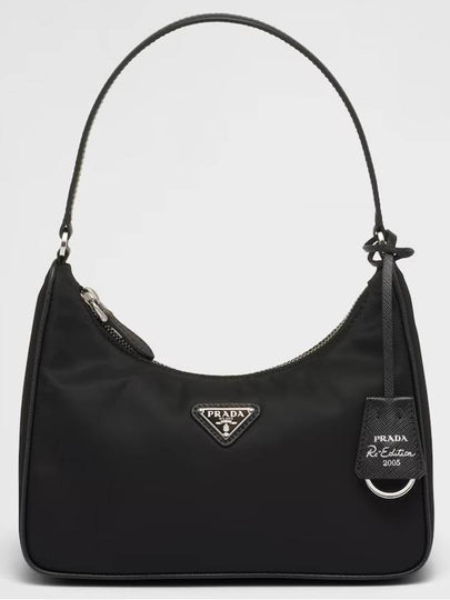 Re-Edition 2005 Saffiano Trimming Re-Nylon Shoulder Bag Black - PRADA - BALAAN 2