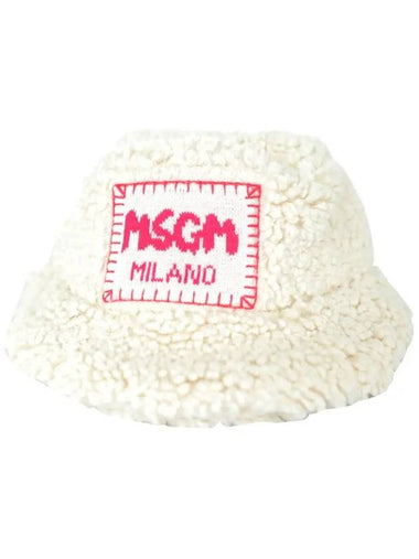 Kids Logo Bucket Hat Cream F3MSJGCT059 013 - MSGM - BALAAN 1