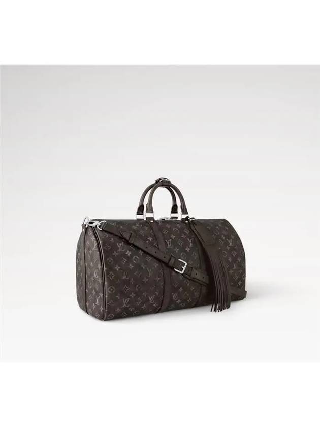 Keepall Bandouliere 50 Duffel Bag Black - LOUIS VUITTON - BALAAN 3