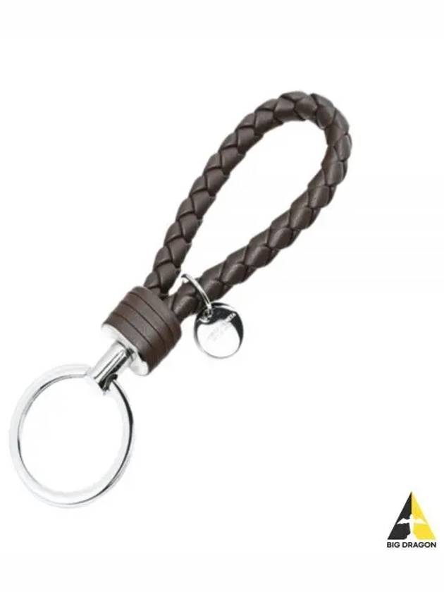 Intrecciato Leather Key Holder Brown - BOTTEGA VENETA - BALAAN 2